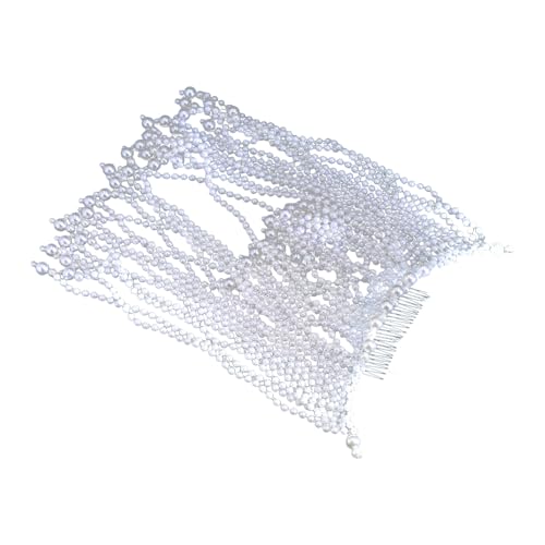 Diadema de perlas de imitación con borla para el cabello, joyería de perlas de imitación, ideal para cualquier ocasión