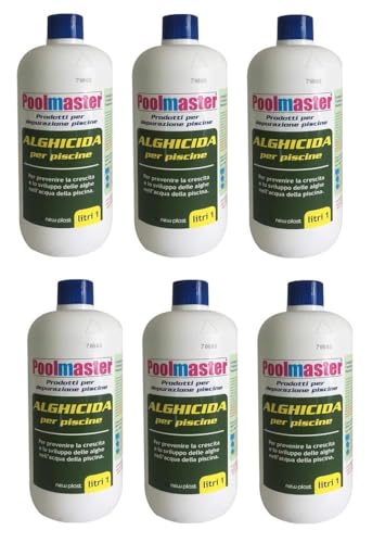 New Plast 2918 - Alghicida Doppia Funzione per Acqua Piscina, Flacone 1 lt (6)
