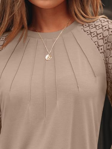 AUTOMET Womens Long Sleeve Shirts Pleated Lace Tops Fall Fashion Outfits Business Casual Blouses - Image 6