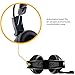 immagine 2EasyAcc Cuffie Gaming Canale Stereo Suono Surround Virtual 7.1 Over-Ear Headset con Microfono Flessibile, Deep Bass, Switch di Vibrazione e Controllo Volume per PC, PS4 - Nero
