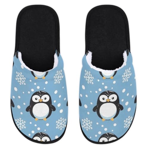 Image of TULIMET Winter Penguin Slippers for Women Men Soft Slip-on Lightweight Winter Comfy House Shoes for Indoor Outdoor