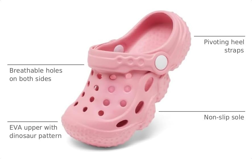 Image of ChayChax Kid's Garden Clogs Cute Slides Sandals Toddlers Beach Pool Shower Shoes with Non-Slip Sole