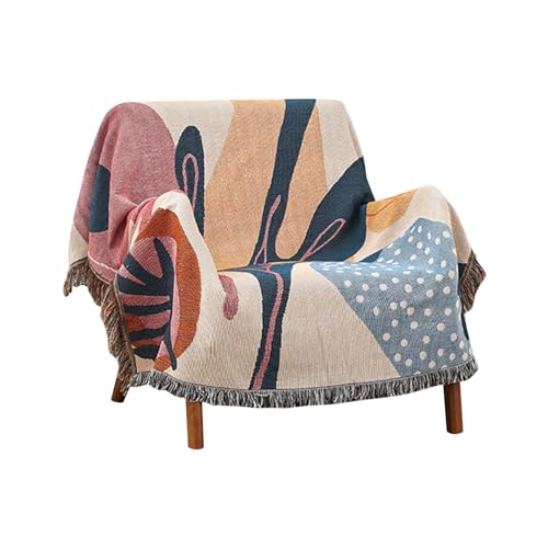 Ergocar Couverture à Franges Décorative Style Boho - Douce et Confortable pour Canapé, Home Office et Voyage