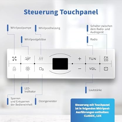 AQUADE Whirlpool Badewanne - Eckbadewanne 140x140 cm - Unikales Whirlpool-Erlebnis nach Ihren Wünschen - Wählen Sie Ihre perfekte Wanne oder Whirlpool -Ihre individuelle Wahl für Wellness zu Hause – Bild 5