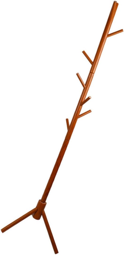 Unomor 1pc Coat Rack Multi-functional Freestanding Clothes Hanger Decorative Bracket Space-saving Design for Bedroom Office and Entryway Brown