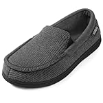 ULTRAIDEAS Men's Carver Slippers Moc Loafer House Shoes Memory Foam
