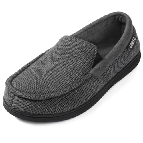 ULTRAIDEAS Men’s Carver Slippers Moc Loafer House Shoes Memory Foam