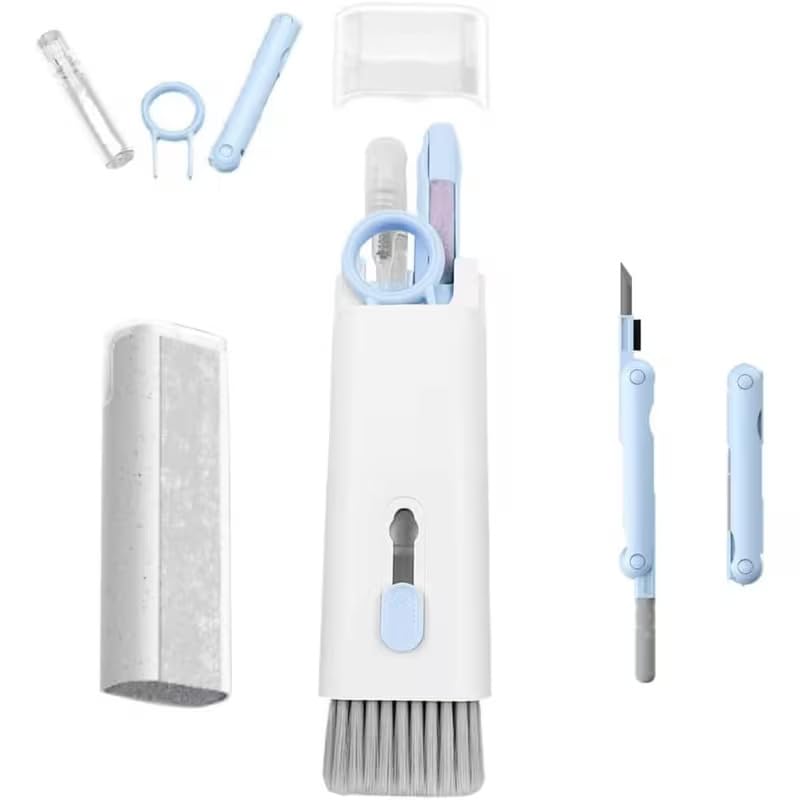 7-in-1 Electronic Cleaning Kit for Laptop, iPhone, iPad, AirPods | Keyboard Cleaner Kit with Screen Cleaning Spray, Dust Brush, Key Puller, Cleaning Pen for Monitor, PC, Earbuds & Camera-image-6
