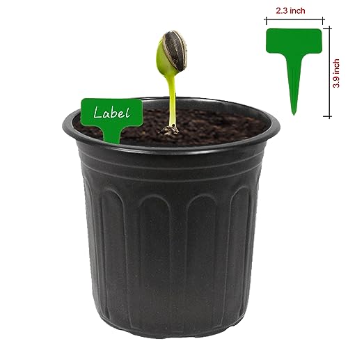 Niiiice 60 pacotes de vasos de plástico flexível de 1 galão para berçário com 10 etiquetas de planta