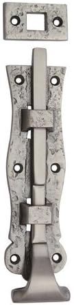 Adonai Hardware 6" Brass Decorative Door Bolt (Antique Brushed Nickel) (Supplied as 2 Pieces per Pack)