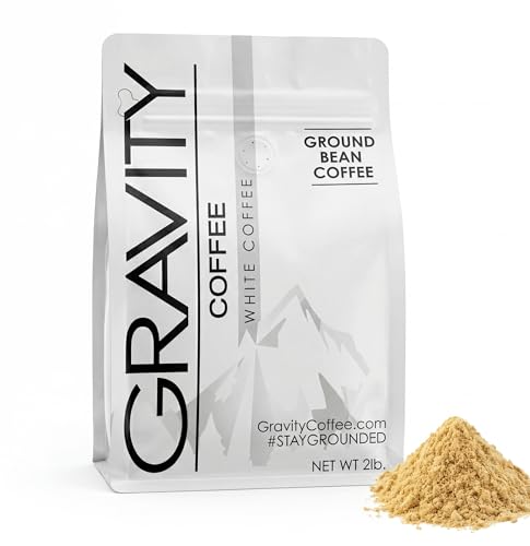Gravity Coffee 2lb Signature White Coffee, Bag of Ground White Coffee, Nutty & Earthy Flavors, Subtle and Smooth Flavor