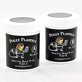 Polly Plastics Silicone Molding Putty - 1/2 Lb - for Moldable Plastic |