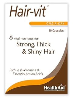 HealthAid Hair-vit Integratore Capelli Uomo e Donna - Formula Potenziata con Collagene Marino e Gelatina Idrolizzata, Hairvit 30 Capsule Softgel