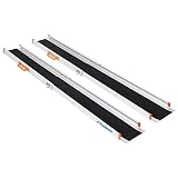 Ruedamann 6FT Adjustable Wheelchair Ramp with Handle, 8.3' Wider Telescoping Portable...