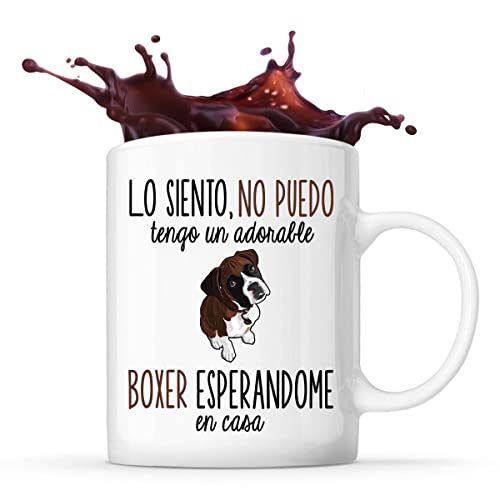 Taza boxer | Colección no puedo | Taza de los amantes de los perros | Divertida idea de regalo original