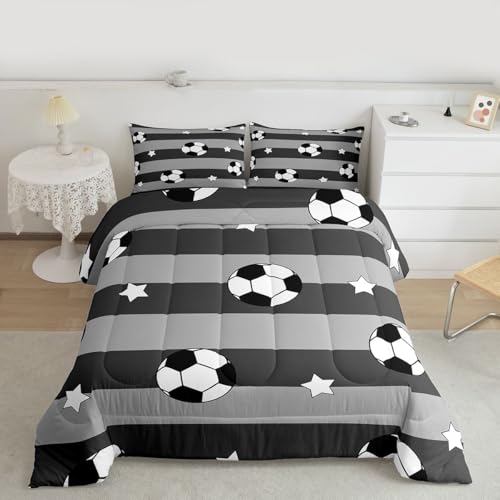Image of Feelyou Soccer Comforter Set Twin Size Boys Girls Teens