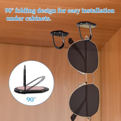 Realand Sonnenbrillen-Organizer, zum Aufhängen, Sonnenbrillen-Organizer, Brillenhalter für Sonnenbrillen-Display, klebriger ovaler Sonnenbrillenhalter für Wand, Sonnenbrillen-Aufbewahrung, Organizer,