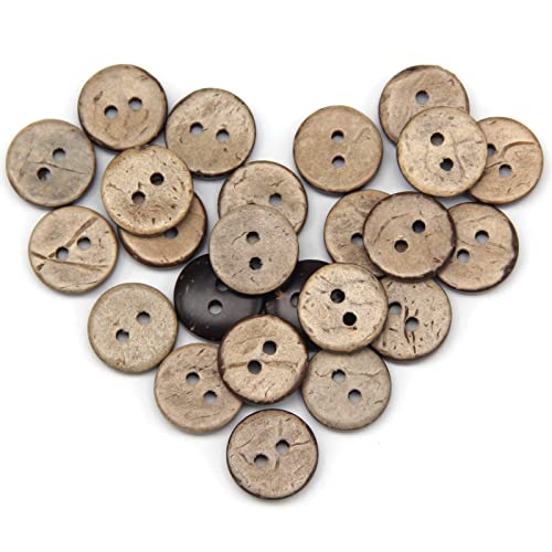 USOSOU 100pcs 13mm(0.5inch) Brown Natural Coconut...
