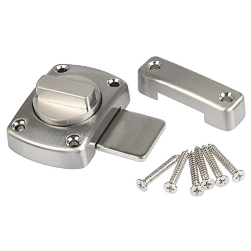 FOCCTS Türriegel aus Zinklegierung mit 6 Schrauben, Sicherheitstür, Riegel, Haken, für Sicherheit, Haus, Badezimmer, Schlafzimmer, Toilette, kleiner Riegel