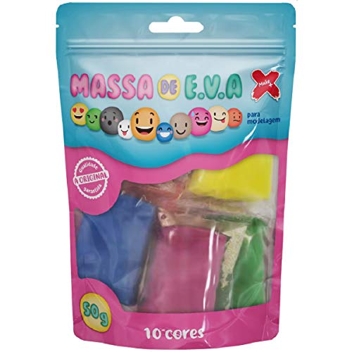 Massa De Eva 10 Cores Sor.P/Artesanato 5g. - 01 Unidade, Make+, 1...