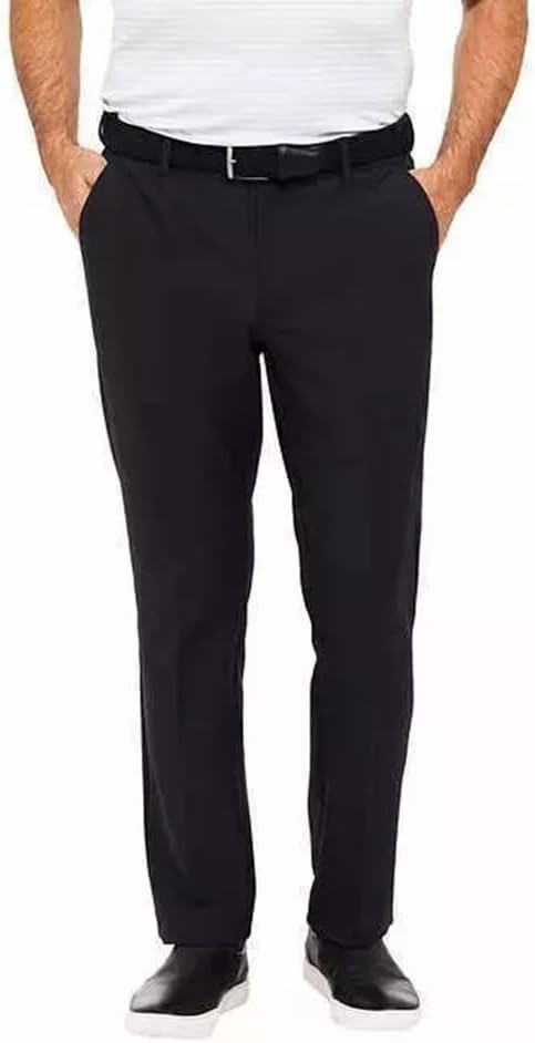Greg Norman Men's Performance Classic Pants (US, Waist Inseam, 32, 29, Regular, Regular, Black)