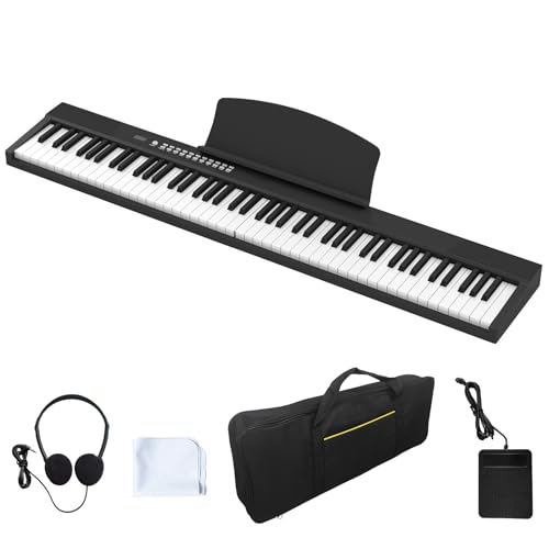 折りたたみ電子ピアノ88鍵盤 Bluetooth対応 Amazon | 電子ピアノ 88鍵盤 折りたたみキーボード ピアノ piano