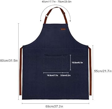 Professioneel Keukenschort Voor Chef-Kok Met Verstelbare Riem Modern Design En U