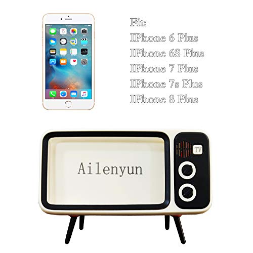 Ailenyun Phone Screen Bracket TV Style Mobile Phone Holder. with Speaker. for iPhone 8 Plus / 7s Plus/7 Plus / 6s Plus/ 6 Plus .A Idea Gifts for Family, Girl/Boy Friend.
