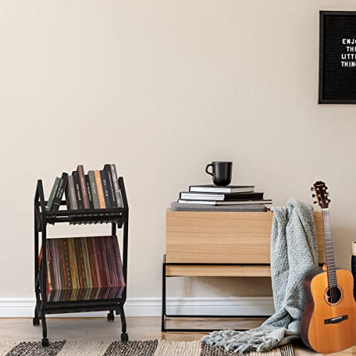 MOOMLIFE Étagère de rangement mobile pour disques vinyles – Support de rangement pour albums, magazines, livres et… - Les Beatles, Paul McCartney, John Lennon, RIngo Starr, George Harrison MOOMLIFE Étagère de rangement mobile pour disques vinyles - Support de rangement pour albums, magazines, livres et… – Image 7