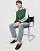 Lacoste Men's Big Croc Loungewear Sweatshirt, Green, Navy Blue, & White, Small