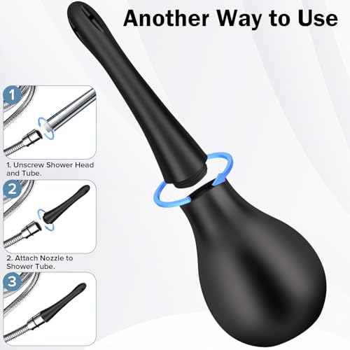 Image of Anal Douche Enema Kit Anti Backflow Enema Bulb with Lube for Men & Women