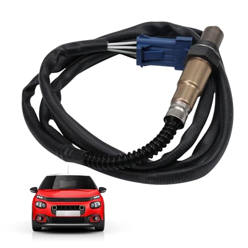 LDLRevX Sensores Oxígeno Traseros para Citroën C3 C4, Peugeot 206 307 308, Lancia, Fiat Ulysse, 0258006029 0258006185 9636148880 Sonda Lambda 1 unidad, 4 Agujas