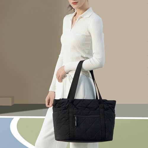 befen Laptop Tote Bag for Women Work, Travel Tote Bags Nurse Puffer Quilted Handbags, Lightweight Waterproof Beach Purse2
