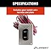 Lippert Replacement Power RV Landing Gear White IP-Rated Switch with Plate & Wiring Harness for 5th Wheel RVs, Ignition-Proof, Extend / Retract Leg Control, Interior or Exterior Mount - 145236