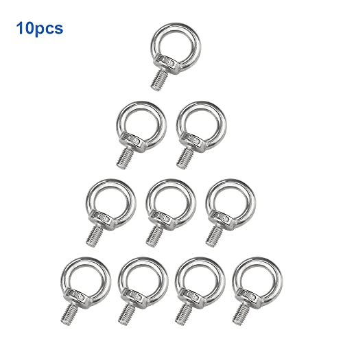 Ringschraube M8 Ösenschrauben 304 Edelstahl 10 Stück, Ring Runde Augenschraube Augbolzen Metrisch Ringbolzen Ösenschraube Hardware Ringschrauben, Nicht Leicht zu Korrodieren