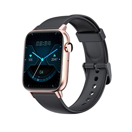 ELYVEN Sport Smart Watch Hombres Mujeres 1.72 Pulgadas 320 * 380 HD Pixel Pantalla táctil 300Mah Batería Grande Bluetooth Llamada Smartwatch Black Gold , Size : A