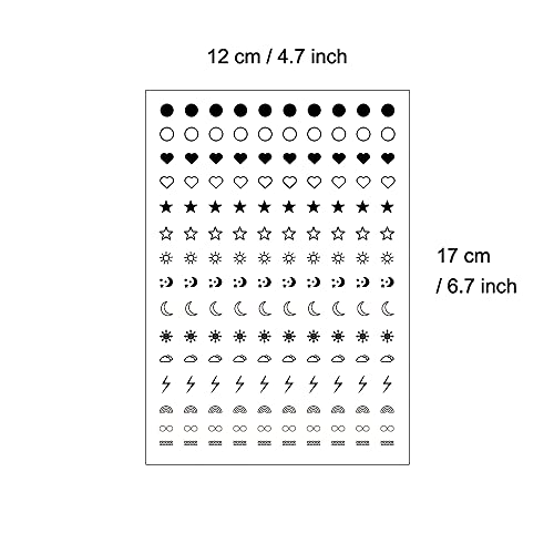 Everjoy Realistic Tiny Mini Fake Temporary Finger Tattoo Stickers - Simple, Small Black Icon Design Tattoos #TOP2