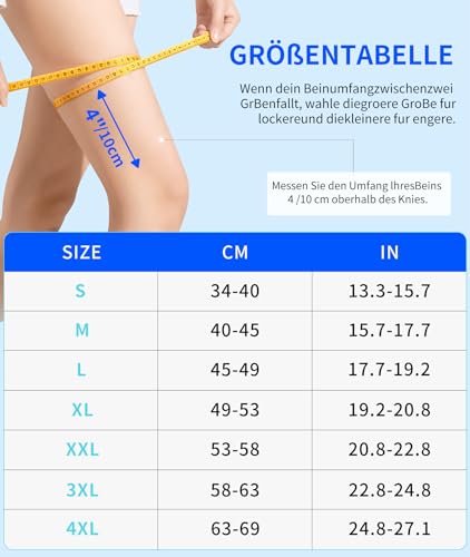 ProWaves Kniebandage Männer Damen mit Seitenstabilisatoren Patella Kniebandages Orthopädische Kniebandage Meniskus Kniestütze für Meniskusriss Knieschmerzen Sport Arthritis Erholung Einstellbar XXXL
