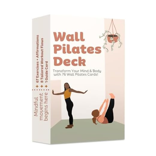 Wall Pilates Exercise Cards – 76 Illustrated Home Pilates Kit for Women | Low Impact Workouts Guide with Postures & Routines | Pilates Equipment Alternative for Beginners & Seniors