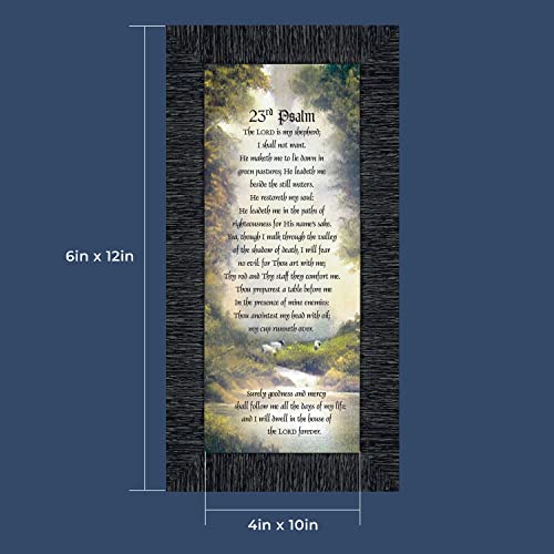Psalm 23 Christian Wall Art, The Lord Is My Shepherd Bible Verses Wall Decor, Christian Decorations For Home, Framed Christian Plaque With Comforting And Encouraging And Words, 7731Ch #TOP2