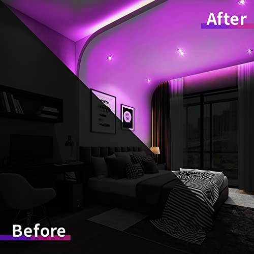 Image of LED Neon Lights Flexible Purple 16.4FT /5M 12V DC Waterproof Flexible LED NEON Light for Indoors Outdoors Decorm [Power Adapter Included]