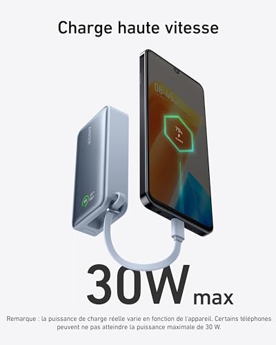 Anker Nano PowerBank câble USB C intégré Stone - vue 5