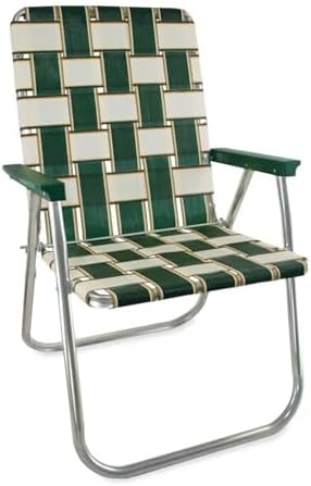 Lawn Chair USA Folding Aluminum Outdoor Patio Lawn Chair | Heavy-Duty Webbed Chairs for Camping, Sports, Beach, Yard & Tailgating | Lightweight Portable | Classic - Christmas Theme