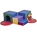 ECR4Kids SoftZone Corner Double Tunnel Maze - Beginner Toddler Climber for Safe Active Play - Fun Early Development Obstacle Toy