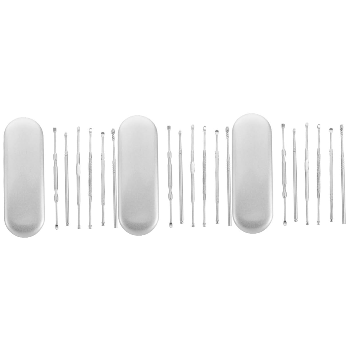 PACKOVE 3 Sätze Spiral Ohrzieher Ear Something Ohrenreiniger Ohrenreinigungsset Werkzeug Zur Ohrenschmalzentfernung Aufbewahrung LED Ohren Ohrhaken Extraktionswerkzeug 6 Stück * 3