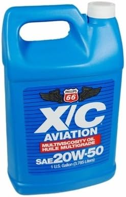 Phillips 66 X/C Aviation Oil 20w-50 Engine Oil - 1 gal bottle