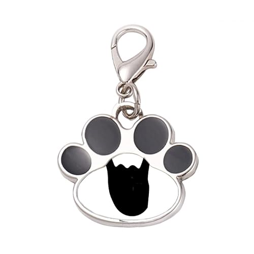 DIYthinker?Corna Gesture Outline Pattern Pet Tag Keychain Dog Cat ID