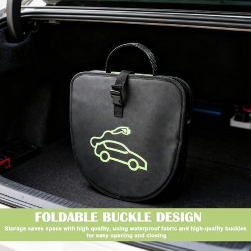 GBKDQQ Tragbare EV Kabeltasche Ladekabel Tasche, Hängende Aufbewahrungstasche für Typ 2 TypT 1, Tasche Elektroauto, 600D Nylon Ladekabel-Organizer für Alle Kabel & Autozubehöre