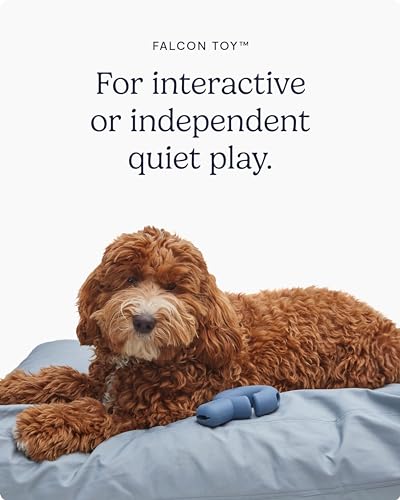 FABLE Falcon Treat Dispensing Dog Toy - Interlocking Design, 2 Cavity Dog Toy Treat Dispenser for Dry Food & Spreads - Interactive & Solo Play, No BPA Glow