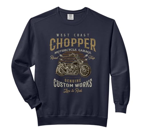 West Coast Chopper Garage Vintage Graphic Motorcycle Shirt Comfort Colors Adult Sweatshirt